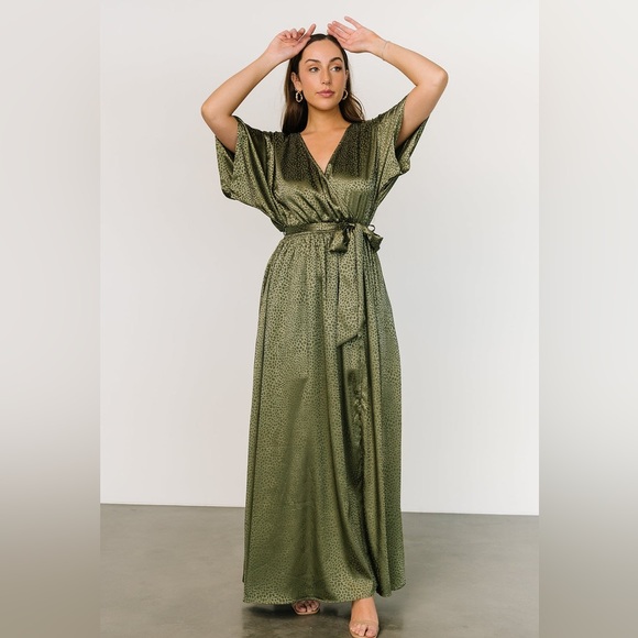 Baltic Born Dresses & Skirts - Baltic Born Olive Green Tie Maxi